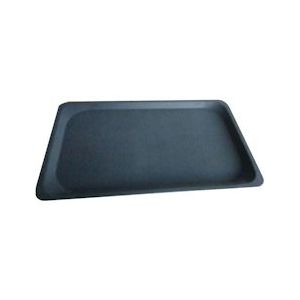 METRO Professional Dienblad, kunststof, 53 x 32,5 x 1,85 cm, rechthoekig, antislip oppervlak, stapelbaar, zwart - zwart Kunststof 4337231032484