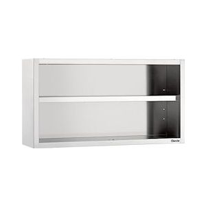 Bartscher RVS open wandkast | 1 verstelbare tussenschap | 1800x400x660(h)mm - BAR-313185