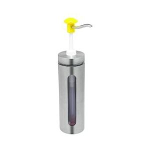 Gastro-Inox Doseerdispenser met kijkvenster en gele drukknop - GAS-503118