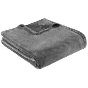 Tarrington House Coral zachte fleece plaid, antraciet - grijs Polyester 902626