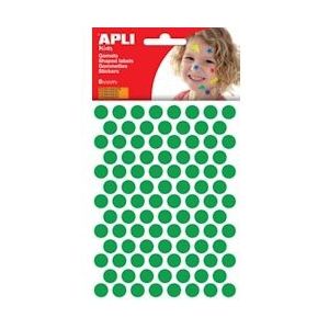 Apli Kids stickers, cirkel diameter 10,5 mm, blister met 528 stuks, groen - blauw Papier 8410782132332