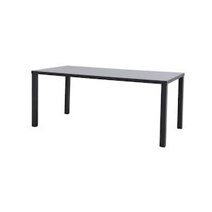 Tarrington House Eettafel, aluminium/ glas, 180 x 90 x 75 cm, tot 6 personen, rechthoekig, zwart - zwart Multi-materiaal 4337255748194