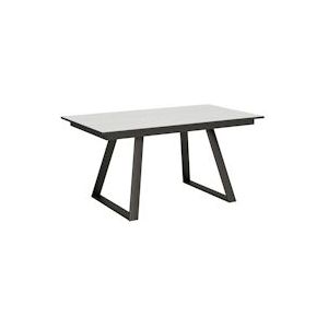 Itamoby Uitschuifbare tafel 90x160/220 cm Bernadette As wit Antraciet Structuur - VE160TBCBERNA-BF-AN