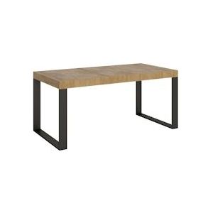 Itamoby Uitschuifbare tafel 90x180/440 cm Premium Tecno Structuur Antraciet Natuurlijk Eiken - VE440TATECPRE-QN-AN