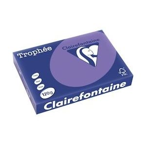 Clairefontaine Trophée Intens, gekleurd papier, A4, 120 g, 250 vel, violet - 3329680122008