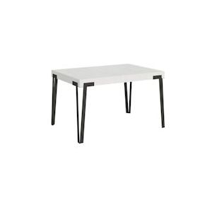 Itamoby Uitschuifbare tafel 90x130/234 cm Rio Fresno Blanco Antraciet structuur - VE130TARIO234-BF-AN