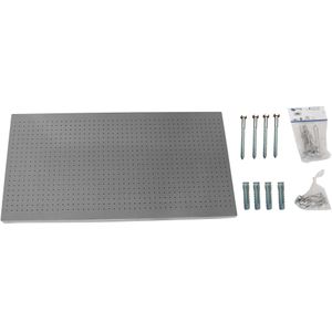 SimonRack Metalen gereedschapspaneel Panelclick 1200x400 grijs + 14 haken + 3 accessoires - grijs Metaal 8425437082351