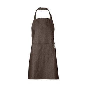 Chefs Fashion - Unisex Keukenschort - Denim Bruin Schort - 2 zakken - Simpel verstelbaar - 71 x 82 cm - one size Textiel SchortBruinDenim9532