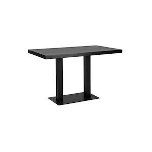 Label51 - Restauranttafel 120x70x75 cm - straight edge - zwart - zwart Massief hout 11635-10-11632-ZW10