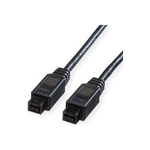 ROLINE IEEE 1394b / IEEE 1394 kabel, 9/9polig, zwart, 1,8 m - zwart 11.02.9518