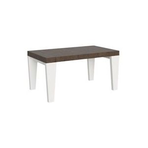 Itamoby Uitschuifbare tafel 90x160/420 cm Spimbo Mix Walnoot blad, witte essen poten - 8050598046746