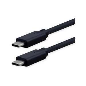 ROLINE USB3.2 Gen2x2 Kabel, C–C, M/M, 20Gbit/s, 240W, zwart, 1 m - zwart 11.02.9076