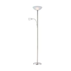 Globo Lighting Globo Vloerlamp metaal verchroomd, 1x E14 - zilver Metaal 58931