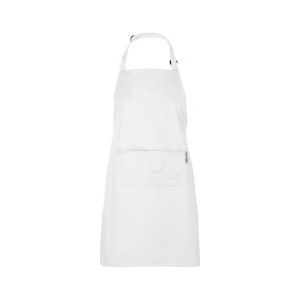 Chefs Fashion - Keukenschort - Wit Schort - 2 zakken - Simpel verstelbaar - 71 x 82 cm