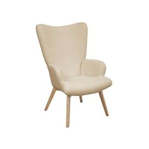 SVITA OLAV fauteuil wing chair relaxfauteuil armleuning hoge rug modern lichtbruin - bruin Polyester 97101