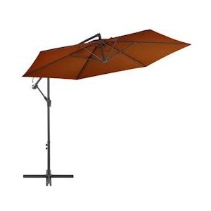 vidaXL Zweefparasol met aluminium paal 300 cm terracottakleurig - rood 313755