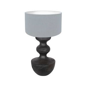 Anne Light & Home Anne Light Tafellamp 1-fl. "Lyons" 3934ZW (3466ZW + K1068JS Zwart + Blauw - zwart Massief hout 3934ZW