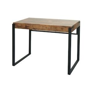 Mendler Bureau HWC-L53, bureautafel computertafel werktafel, metaal 100x54cm ~ donker wild eiken - bruin Hout 99702