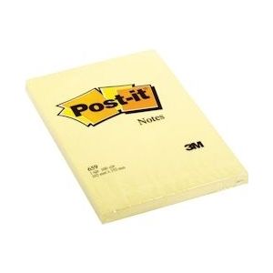 Post-it Notes, ft 102 x 152 mm, geel, blok van 100 vel - 659