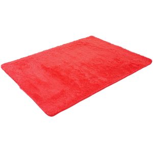 Mendler Tapijt HWC-F69, shaggy loper hoogpolig langpolig, stof/textiel pluizig zacht 230x160cm ~ rood - rood Textiel 70298