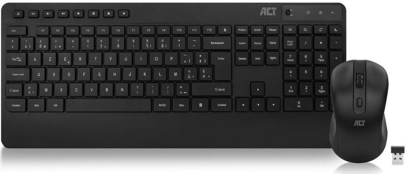 ACT AC5730 toetsenbord Inclusief muis Universeel RF Draadloos Zwart