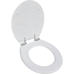 HELLOSHOP26 Toiletzitting WC-deksel met MDF-deksel softclose wit 02_0002875 - wit 3000103801532