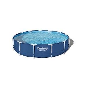 Bestway Rond zwembad met filterpomp, PVC/ staal, Ø 396 x 84 cm, 8680 L, rond, donker blauw - blauw Multi-materiaal 6941607327470