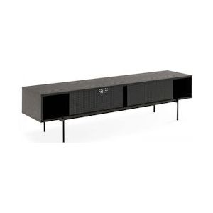 Oviala Business 180 cm indus tv-meubel in zwart hout - zwart Metaal 108793