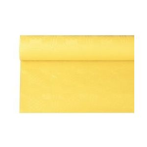PAPSTAR, Tafelkleed papier met damastprint 6 m x 1,2 m geel - geel Papier 4002911955376