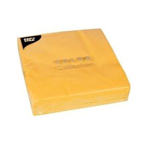 PAPSTAR, Servetten, 2-laags 1/4 vouw 40 cm x 40 cm geel - geel Papier 86385
