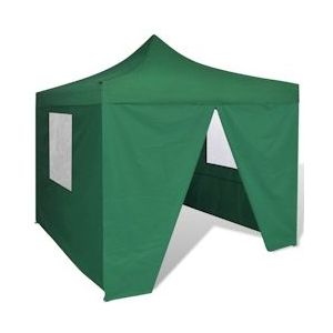 vidaXL Vouwtent met 4 wanden 3 x 3 m groen - 41468