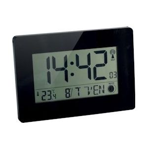 Orium by CEP digitale radiogestuurde klok met LCD scherm, multifunctioneel, ft 22,9 x 2,7 x 16,2 cm - zwart 3661474110946