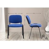 CLP Bezoekersstoel Ken Stof blauw - blauw Textiel 152351210