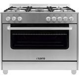 SARO Design gas fornuis - RVS - 5 pits - wok - elektrische oven & grill met 11 functies - Design model TS95C61LX