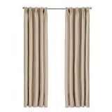 Larson - Luxe effen blackout gordijn - met haken - 3m x 2.5m - Licht taupe - 8718969573306