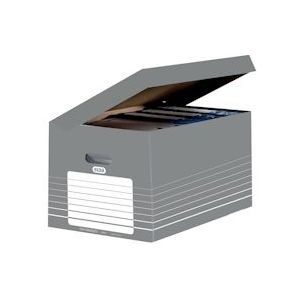 Elba archiefcontainer, ft  34,5 x 45 x 28 cm, grijs en wit, Pak van 10 - 4002030008069