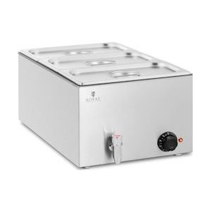 Royal Catering Bain Marie - 600 W - 3 GN 1/3 - Aftapkraan - 4062859090393