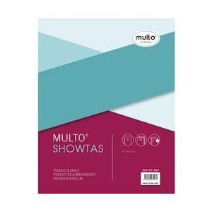 Multo geperforeerde showtas ft A5, 17-gaatsperforatie, 80 micron, gekorreld - blauw Papier 8710986031081