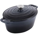 CS KOCHSYSTEME, XANTEN braadpan 45,3x28x19cm grijs, geëmailleerd gietijzer, ovenbestendig, geschikt voor inductie - Gietijzer 75262