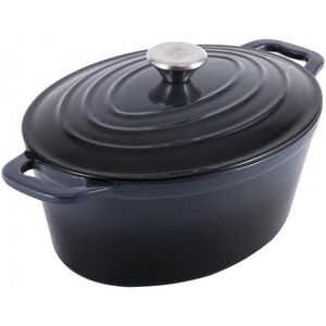 CS KOCHSYSTEME, XANTEN braadpan 45,3x28x19cm grijs, geëmailleerd gietijzer, ovenbestendig, geschikt voor inductie - Gietijzer 75262