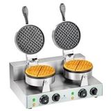 Royal Catering Wafelijzer - 2 x 1300 watt - Rond