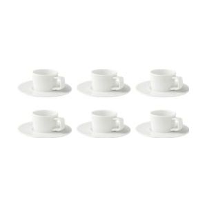 Palmer Espressokop en schotel White Delight 7 cl - 13 cm Wit Porselein 6 stuk(s)