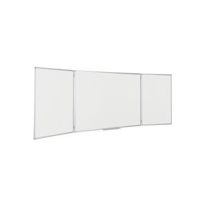 Bi-Office Earth Trio Geëmailleerd Whiteboard Met Aluminium Omlijsting En Pennenbakje, 1200 x900 mm - wit Staal TR02030207790