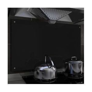 vidaXL-Spatscherm-keuken-100x60-cm-gehard-glas-zwart