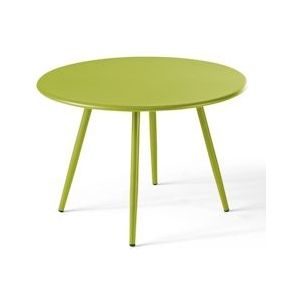 Oviala Business Ronde groene metalen salontafel - groen Staal 106603