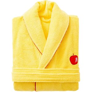 Benetton - Badjas L/Xl 380 gsm 100% geel katoen met rode appelvruchten Be - L/XL rood BE453