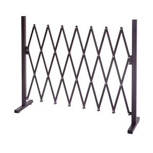 Mendler HWC-B34, schaarhek voor dierenbescherming, uitschuifbaar, aluminium bruin ~ hoogte 103cm, breedte 31-261cm - bruin Metaal 50931