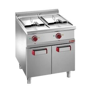 Gastro Elektrische Friteuse Dubbele Bak 13l Elke Staande Friteuse 18 kw - Edelstaal E7/F26A7