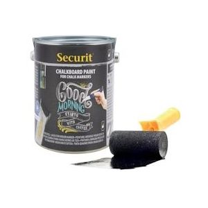 Securit® Zwarte Krijtbordverf Groot  2,5 l|3,3 kg - zwart PNT-BL-LA