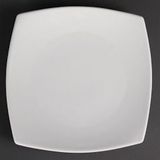 Vierkante borden met afgeronde hoeken Wit 240(L)mm Set van 12 Olympia - wit Porselein U170